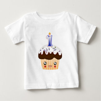 Camiseta De Bebé Torta de 1 año T - Azul