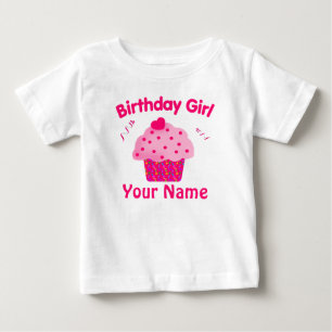 Camiseta De Bebé Torta de Chica de cumpleaños personalizada camiset