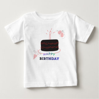 Camiseta De Bebé Torta de Cumpleaños Impresa Bebe