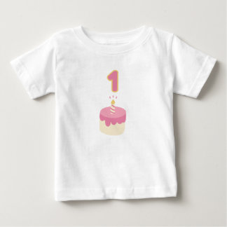 Camiseta De Bebé Torta rosa de primer cumpleaños