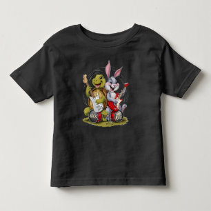Camiseta De Bebé Tortoise y la roca y el rollo de la liebre
