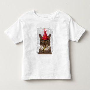 Camiseta De Bebé Tortoiseshell Cat con Gorra Fiesta