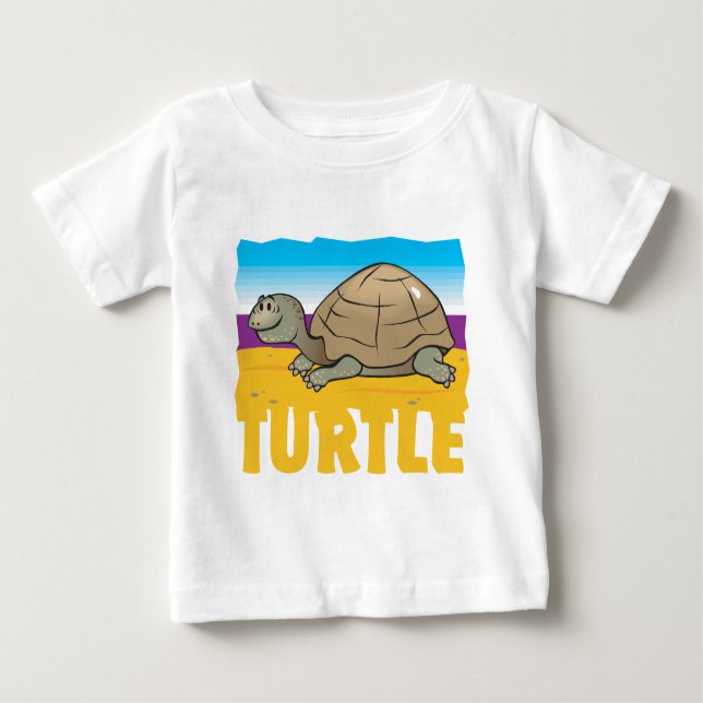 Camiseta De Bebé Tortuga amistosa del niño (Anverso)