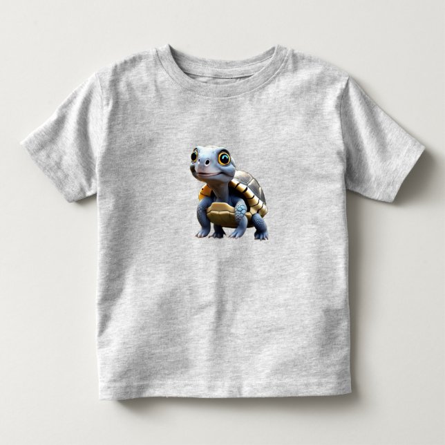 Camiseta De Bebé Tortuga Bebé de Ojos Grandes (Anverso)