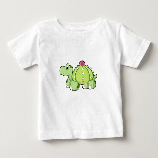 Camiseta De Bebé Tortuga como cactus (Anverso)