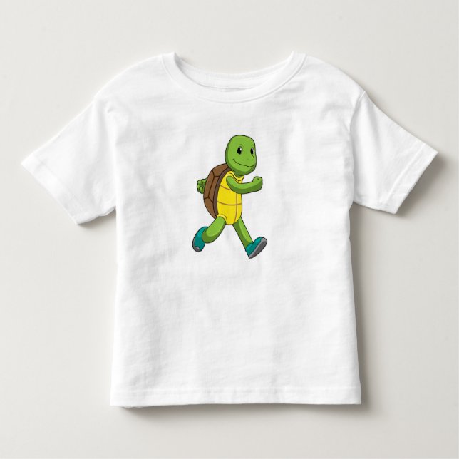Camiseta De Bebé Tortuga como corredora en carrera (Anverso)
