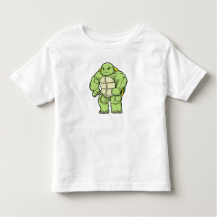 Camiseta De Bebé Tortuga como culturista con paquete de seis