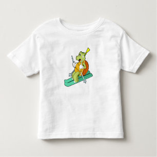 Camiseta De Bebé Tortuga como esquiadora con esquí