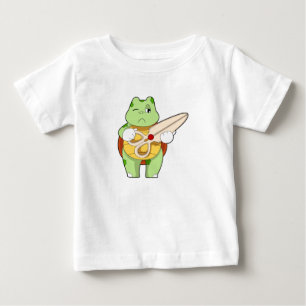 Camiseta De Bebé Tortuga como peluquero con tijeras