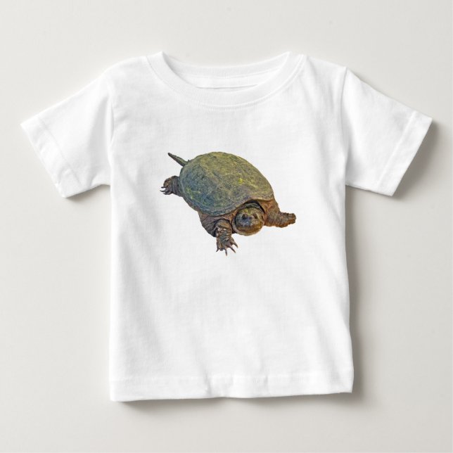 Camiseta De Bebé Tortuga común para picar - Chelydra serpentina (Anverso)