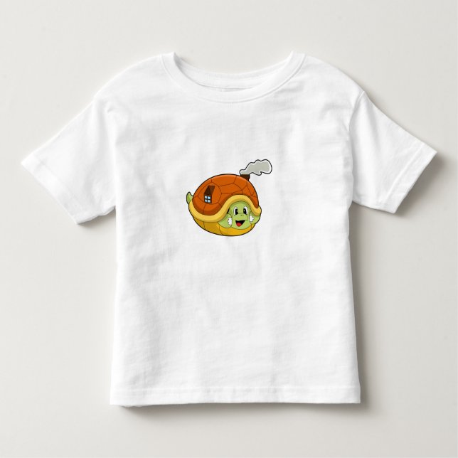 Camiseta De Bebé Tortuga con caparazón como casa (Anverso)