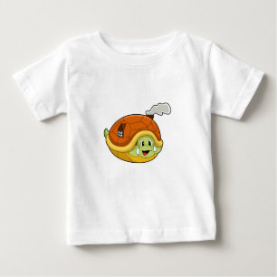 Camiseta De Bebé Tortuga con caparazón como casa