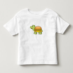 Camiseta De Bebé Tortuga con caparazón como hamburguesa. PNG