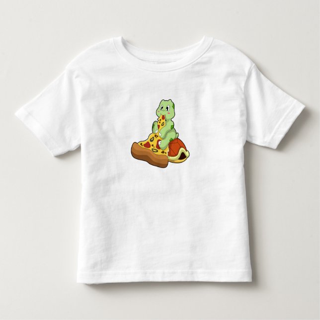 Camiseta De Bebé Tortuga con pizza (Anverso)