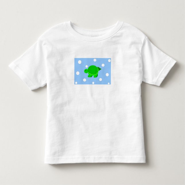 Camiseta De Bebé Tortuga de baño verde (Anverso)