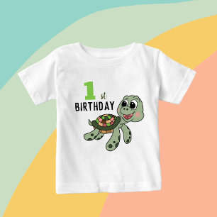 Camiseta De Bebé Tortuga de cumpleaños