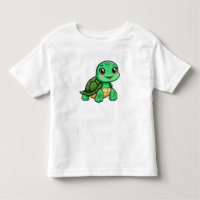 Tortuga de dibujos animados adorable sonriendo ale