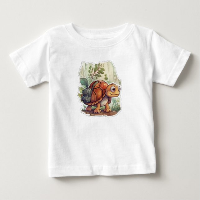 Camiseta De Bebé Tortuga de gira (Anverso)