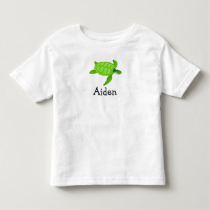 Camiseta De Bebé Tortuga de mar linda personalizada con nombre de
