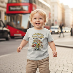 Camiseta De Bebé Tortuga Divertida Atasco de Tráfico Shell-ebrando