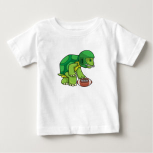Camiseta De Bebé Tortuga en deportes con fútbol y casco