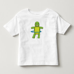 Camiseta De Bebé Tortuga en gimnasio con neumáticos Fitness