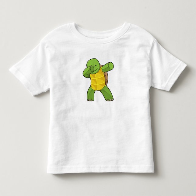 Camiseta De Bebé Tortuga en Hip Hop Dance Dab (Anverso)