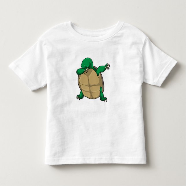 Camiseta De Bebé Tortuga en Hip Hop Dance Dab (Anverso)