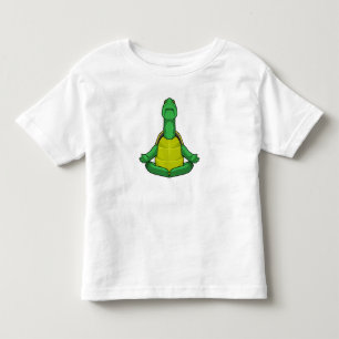 Camiseta De Bebé Tortuga en la meditación del yoga