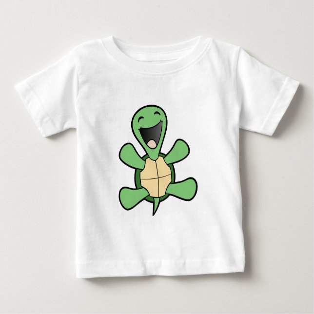 Camiseta De Bebé Tortuga feliz (Anverso)
