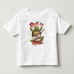 Camiseta De Bebé Tortuga Groovy Que Sacude Roca Y Roda