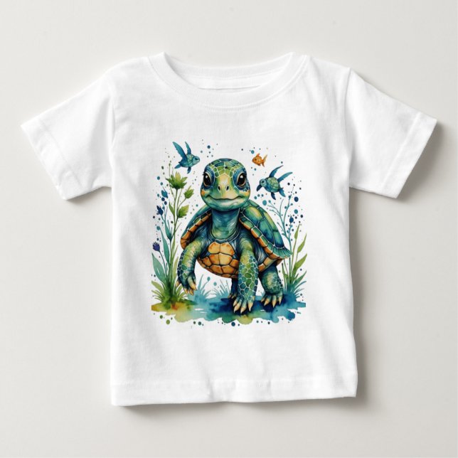 Camiseta De Bebé Tortuga marina (Anverso)