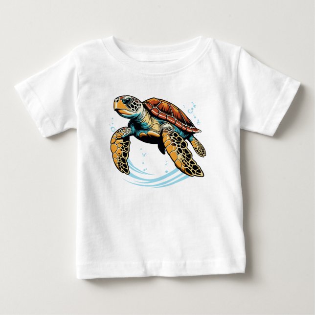 Camiseta De Bebé Tortuga marina (Anverso)
