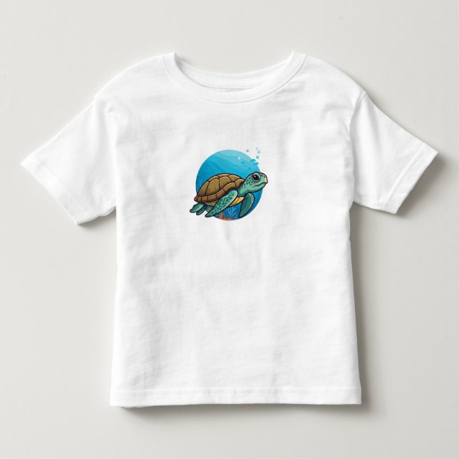 CAMISETA DE BEBÉ TORTUGA MARINA ADORABLE (Anverso)