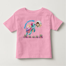 Camiseta De Bebé Tortuga marina floral cúrcuma foto cumpleaños