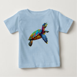 Camiseta De Bebé Tortuga marina multicolor