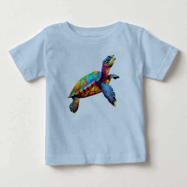 Camiseta De Bebé Tortuga marina multicolor (Anverso)