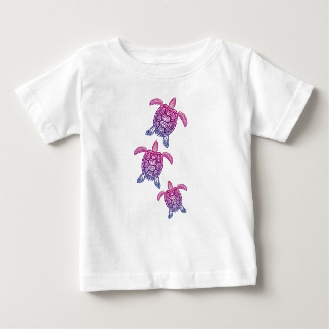 Camiseta De Bebé Tortuga polinesia (Anverso)