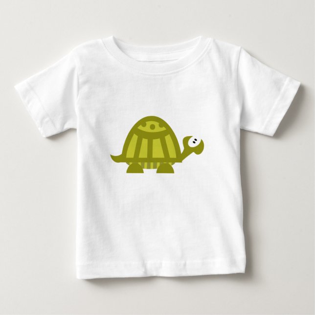 Camiseta De Bebé Tortuga verde (Anverso)