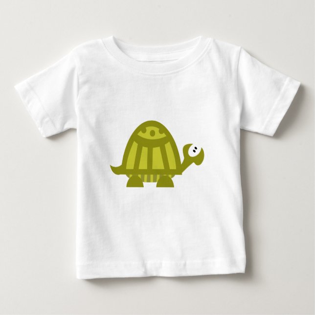 Camiseta De Bebé Tortuga verde (Anverso)