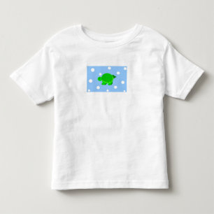Camiseta De Bebé Tortuga Verde Nadadora