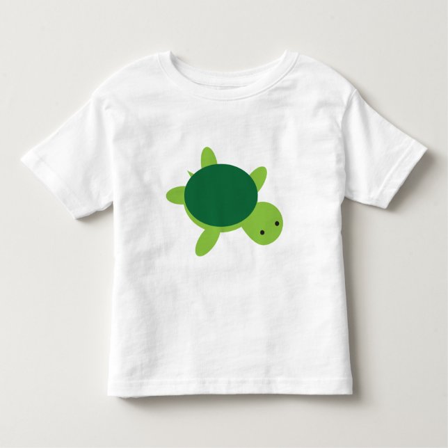 Camiseta De Bebé Tortuga verde suave (Anverso)