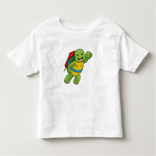 Camiseta De Bebé Tortuga volando con cohetes