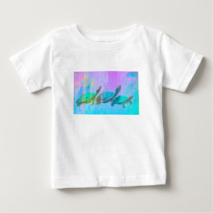 Camiseta De Bebé tortugas de neón