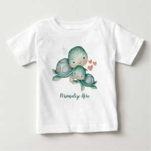 Camiseta De Bebé Tortugas Marinas Madre Bebe Vida Oceánica Personal