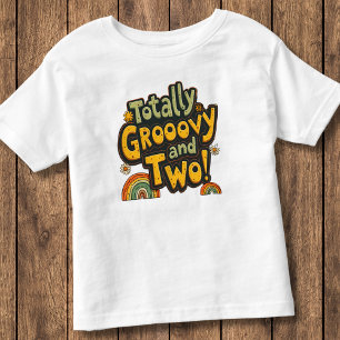Camiseta De Bebé Totalmente Groovy y dos cumpleaños