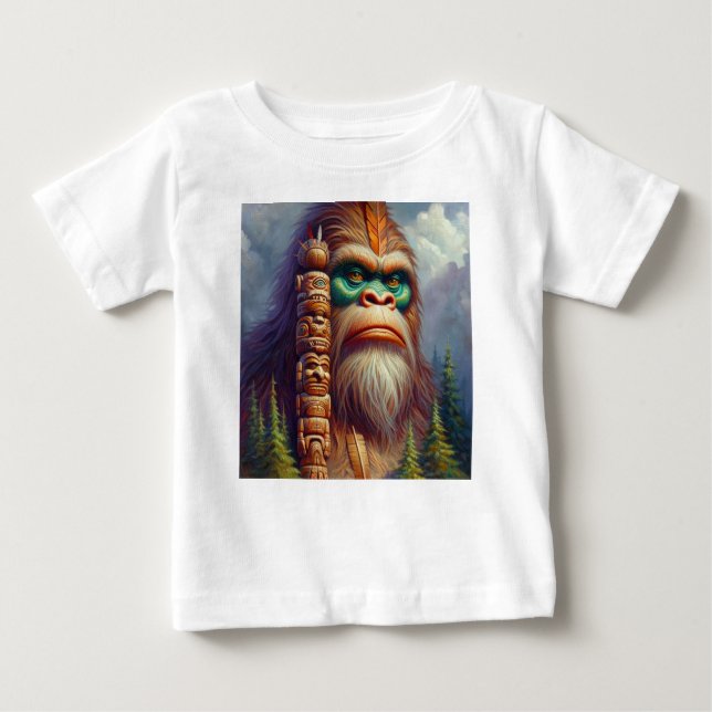Camiseta De Bebé Tótem nativo americano de pie grande (Anverso)