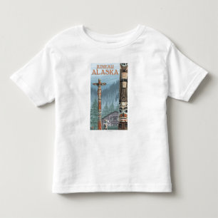 Camiseta De Bebé Tótemes de Alaska - Juneau, Alaska