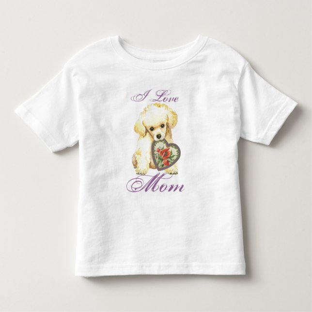 Camiseta De Bebé Toy Poodle Heart Mom (Anverso)
