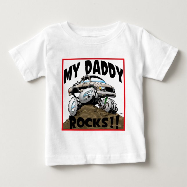 Camiseta De Bebé Toyota mis rocas del papá (Anverso)